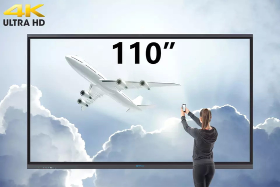 110inch 4K επιδεικνύουν τον έξυπνο διαλογικό πίνακα οθόνης αφής επίπεδης οθόνης
